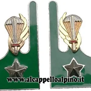 Mostrine Esercito Italiano Paracadutisti Alpini, metallo, chiodo e morsetto