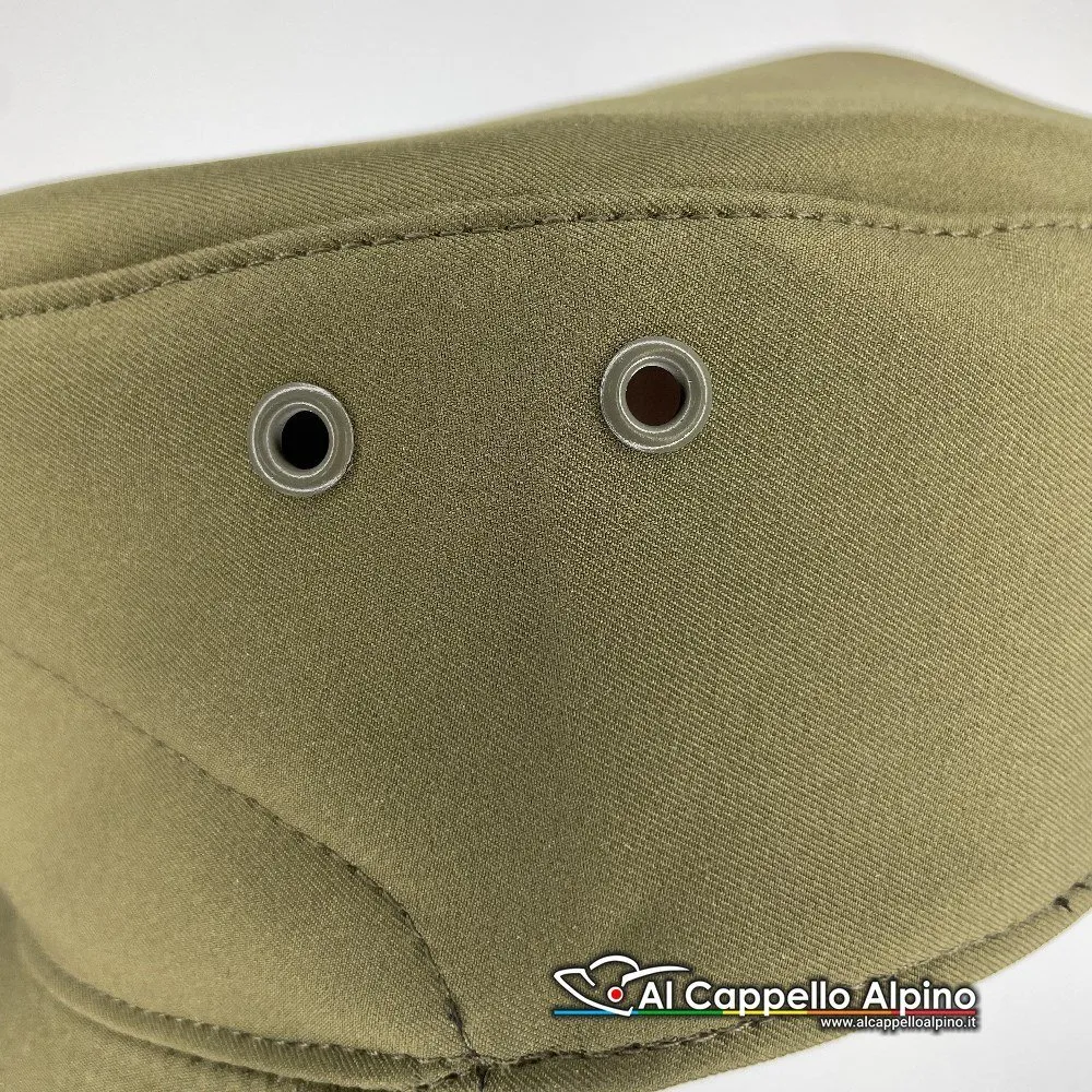 Berretto Diadema EI Norvegese Alpina pasubio stupida Kaki mod ACA, tessuto laminato, alluda in pelle, frontalino 8,3 cm - immagine 3