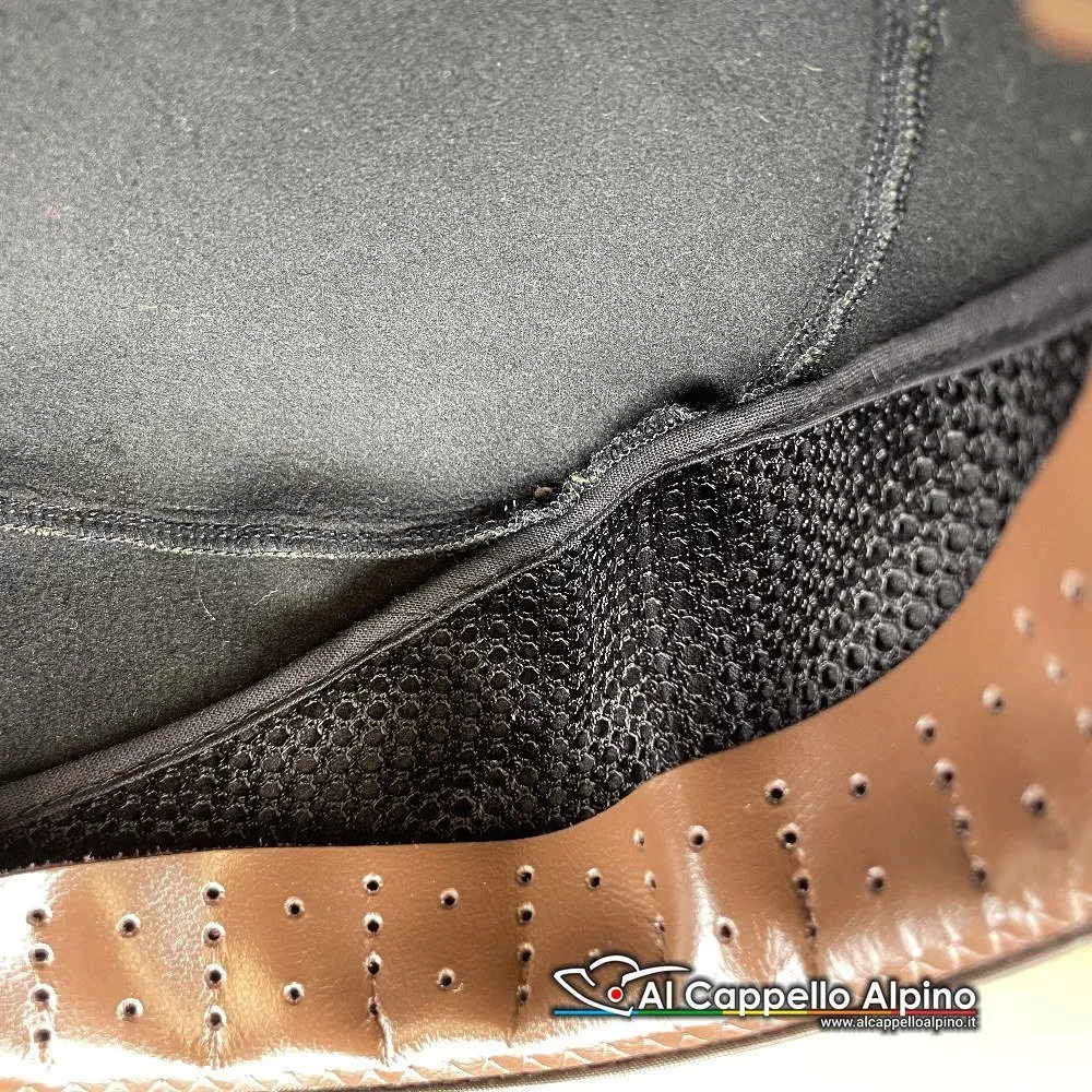 Berretto Diadema EI Norvegese Alpina pasubio stupida Kaki mod ACA, tessuto laminato, alluda in pelle, frontalino 8,3 cm - immagine 4