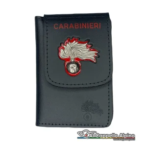 Portatesserino portafoglio Vega Holster Carabinieri fiamma (Argento), in cuoio