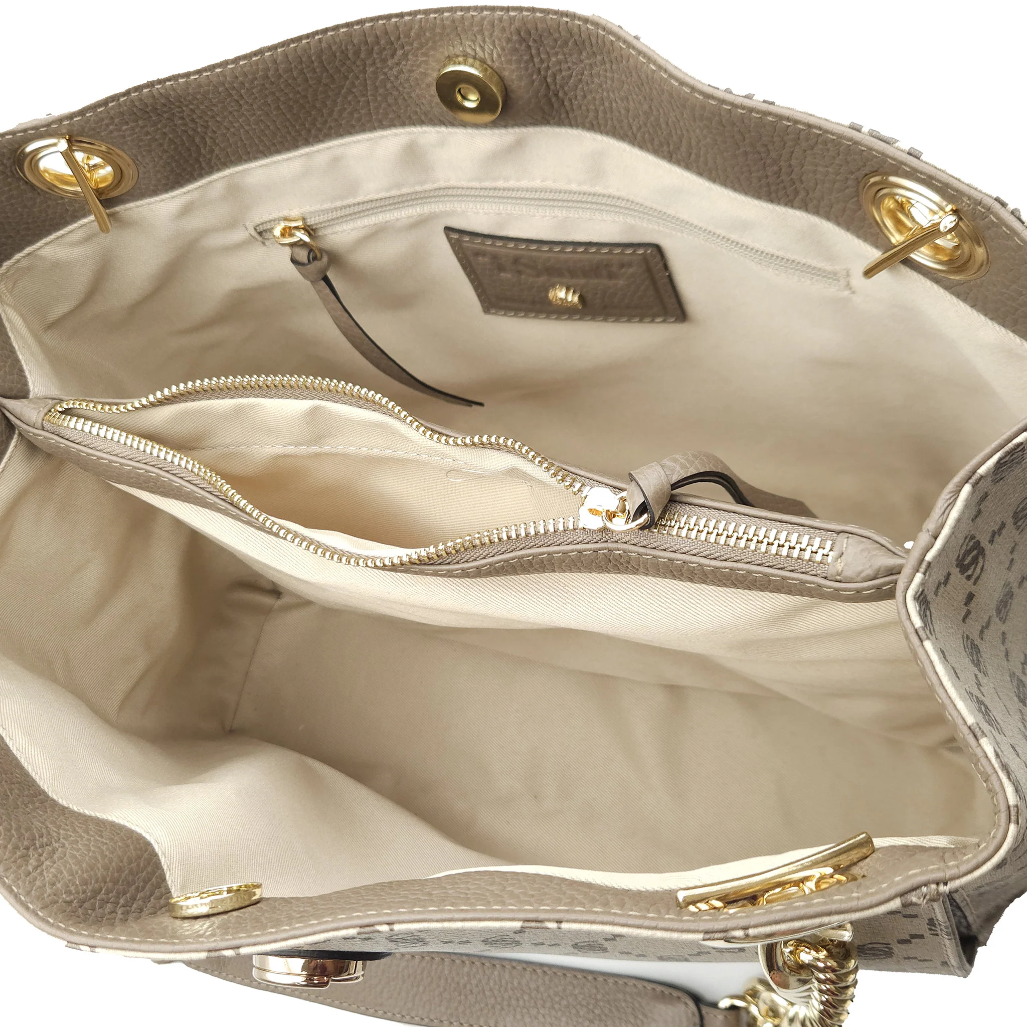 Shopper Monogram con catena gold e nappina - 2033 - immagine 6