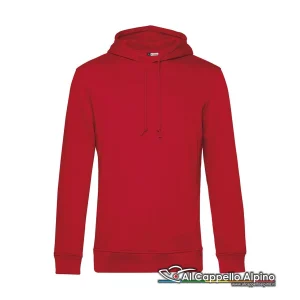 Felpa B&C Inspire Hooded Organic WU33B, 80/20% cotone organico poliestere, 280 gr, cappuccio , tasche nascoste