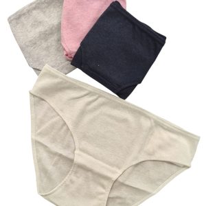 Confezione risparmio 3 slip in cotone naturale con elastici ricoperti