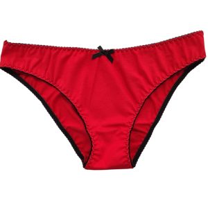 Slip basic rosso in cotone elasticizzato