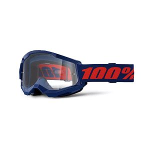 Maschera Moto Cross Enduro 100% Strata 2 Masego Lente Trasparente