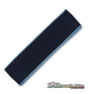 Nastro Diadema Millerighe Polizia Penitenziaria Navy Blu bordi Azzurri, h 3 cm, al mt