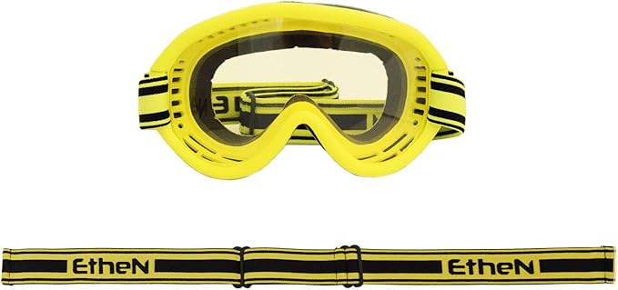 Maschera Ethen da Enduro Scrambler Old Mx Gialla
