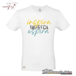 T-shirt InsulTiny Inspira Impreca Espira unisex, 100% cotone, 150 gr