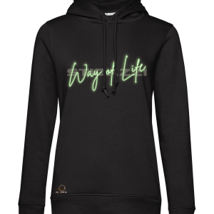 Felpa InsulTiny Sticazzi donna, 80/20% cotone organico poliestere, 280 gr, cappuccio, tasche nascoste