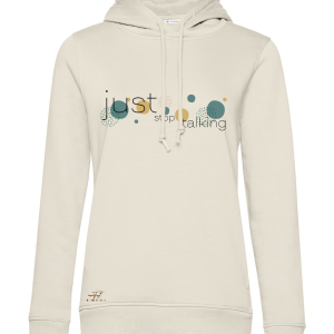Felpa InsulTiny Just Stop Talking donna, 80/20% cotone organico poliestere, 280 gr, cappuccio, tasche nascoste