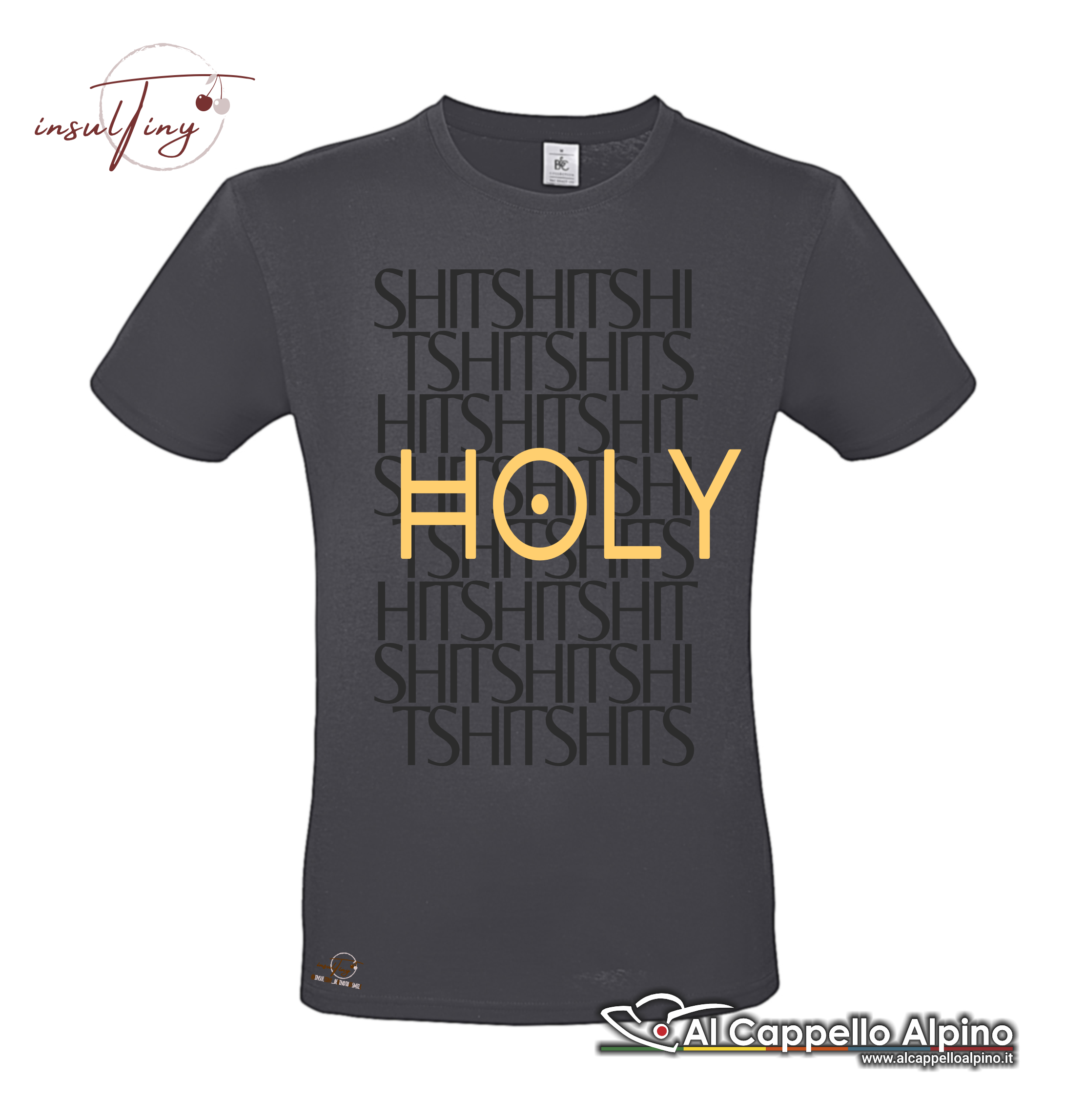 T-shirt InsulTiny Holy Shit donna, 100% cotone, 150 gr - immagine 2