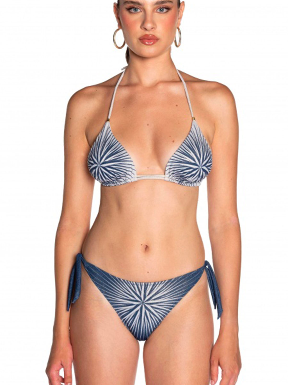 PIN-UP Stars BIKINI TRIANGOLO ROSA DEI VENTI BLU