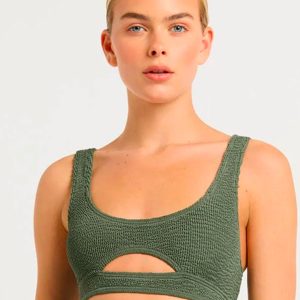 BOND-EYE SASHA CROP TOP KAKI