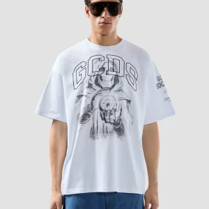 Gothic print white t-shirt gcds