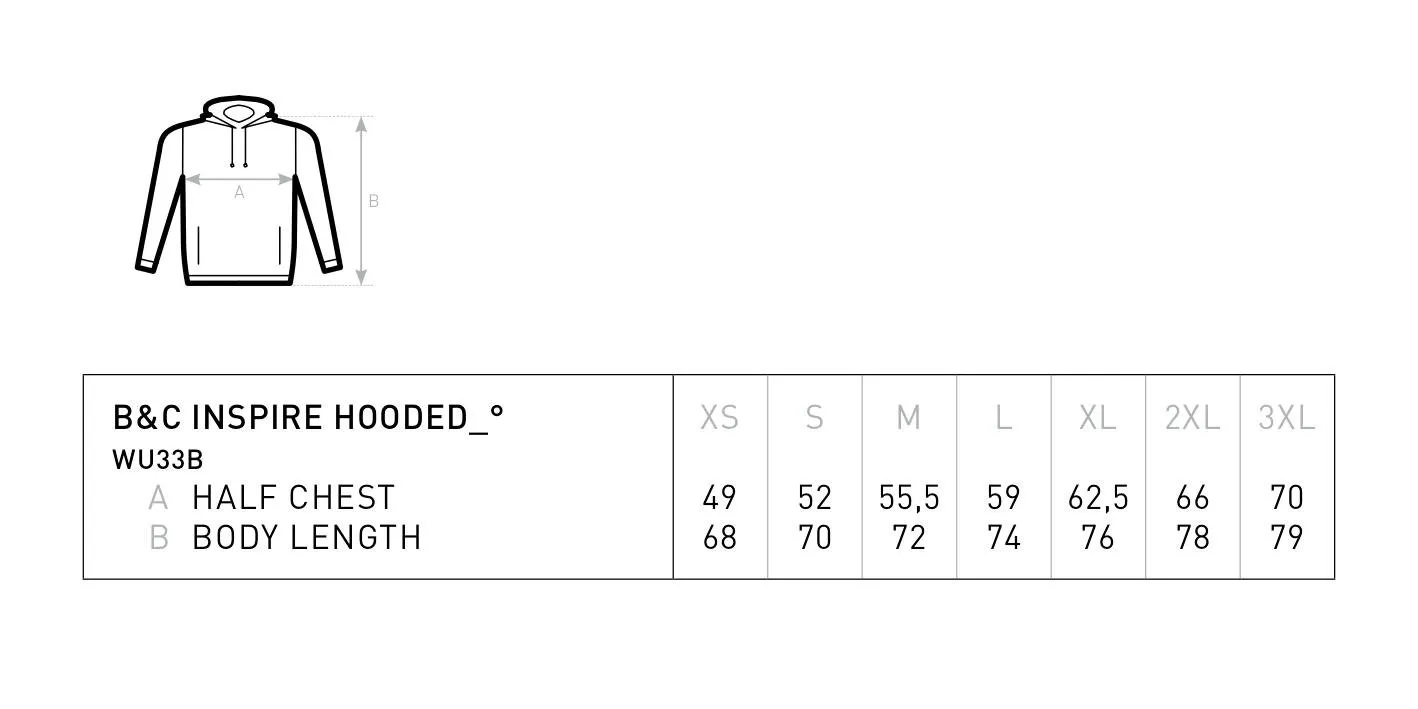 Felpa InsulTiny Inspira Impreca Espira unisex, 80/20% cotone organico poliestere, 280 gr, cappuccio, tasche nascoste - immagine 9