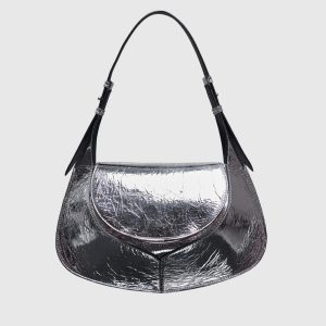 <b>DEL CORE</b> Borsa hobo colore ARGENTO