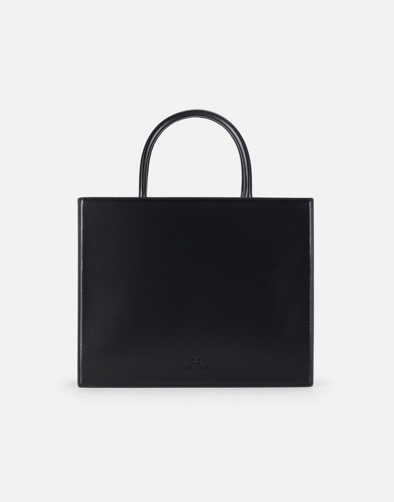 <b>ELISABETTA FRANCHI</b> Tote grande con logo colore NERO - immagine 4