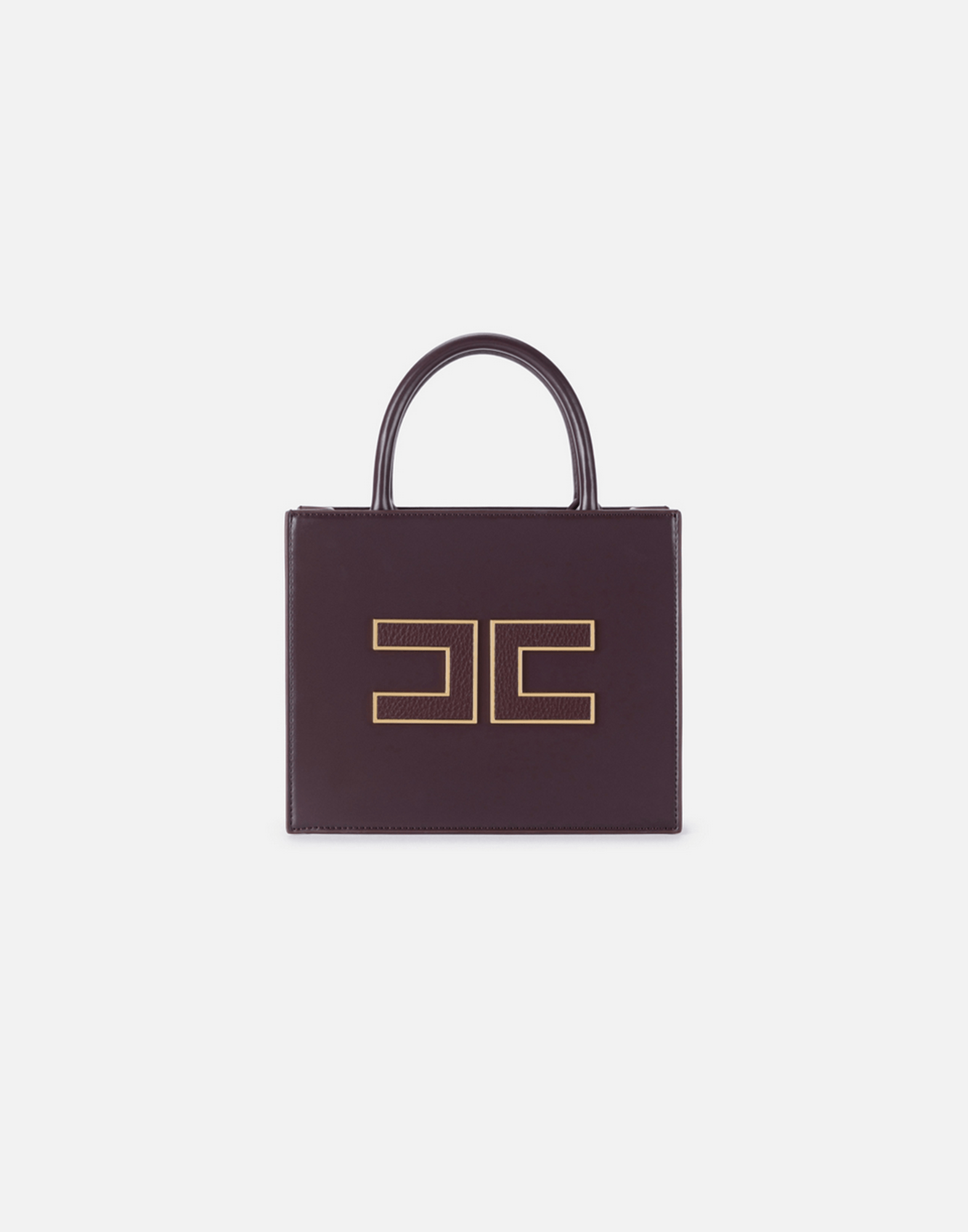 <b>ELISABETTA FRANCHI</b> Tote piccola con logo colore MERLOT