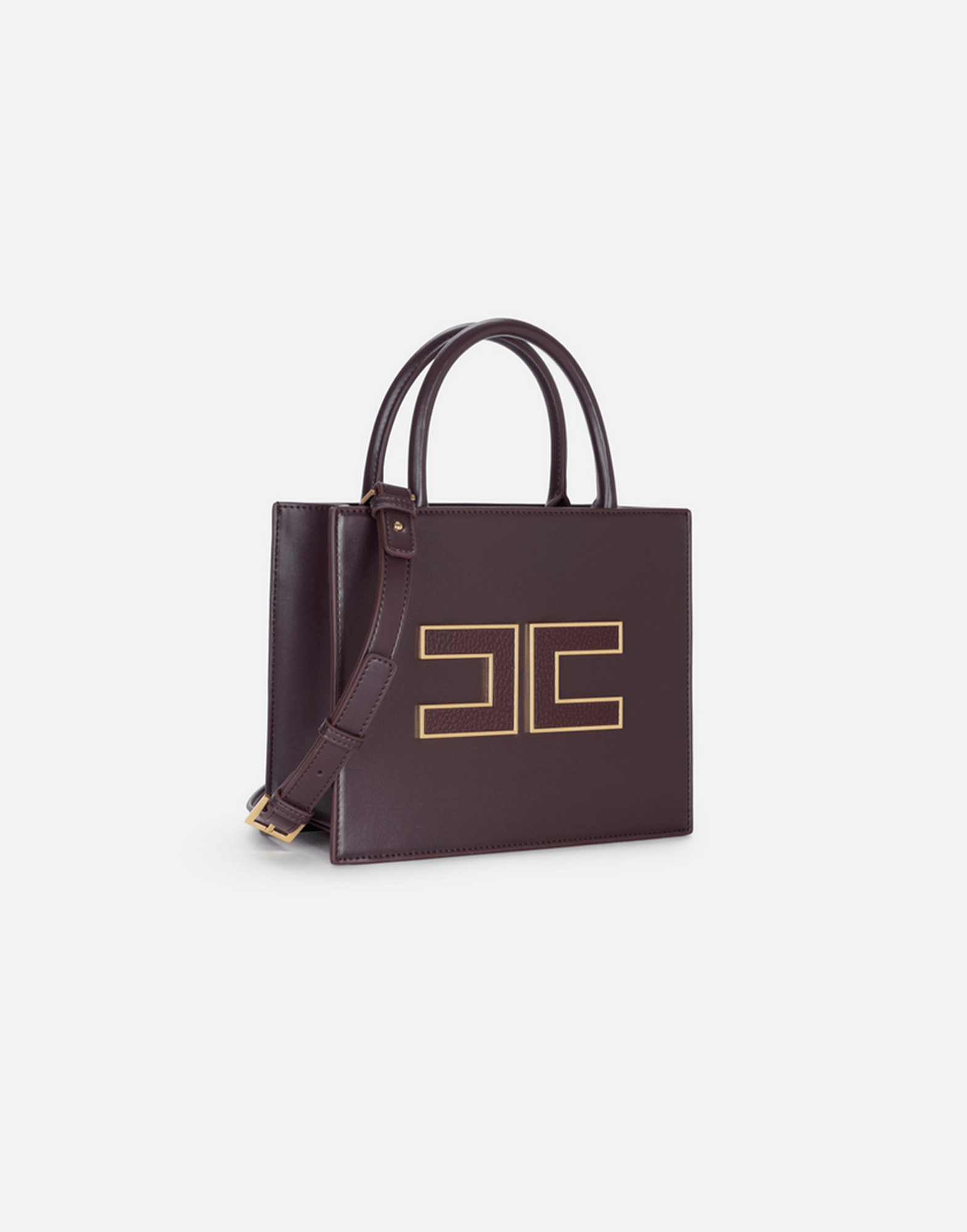 <b>ELISABETTA FRANCHI</b> Tote piccola con logo colore MERLOT - immagine 4