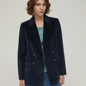<b>PENNYBLACK</b> Blazer in velluto a coste colore BLU