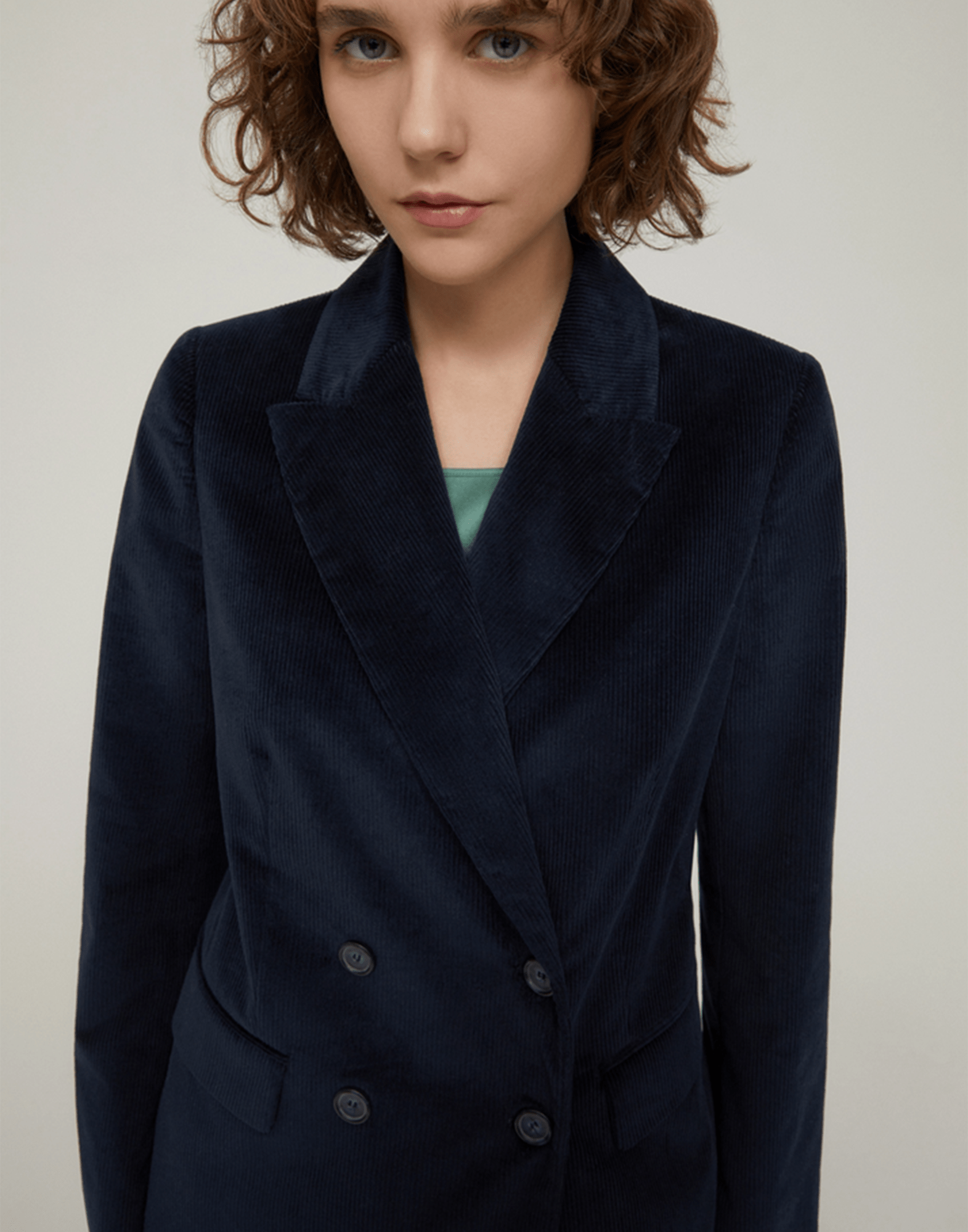 <b>PENNYBLACK</b> Blazer in velluto a coste colore BLU - immagine 3