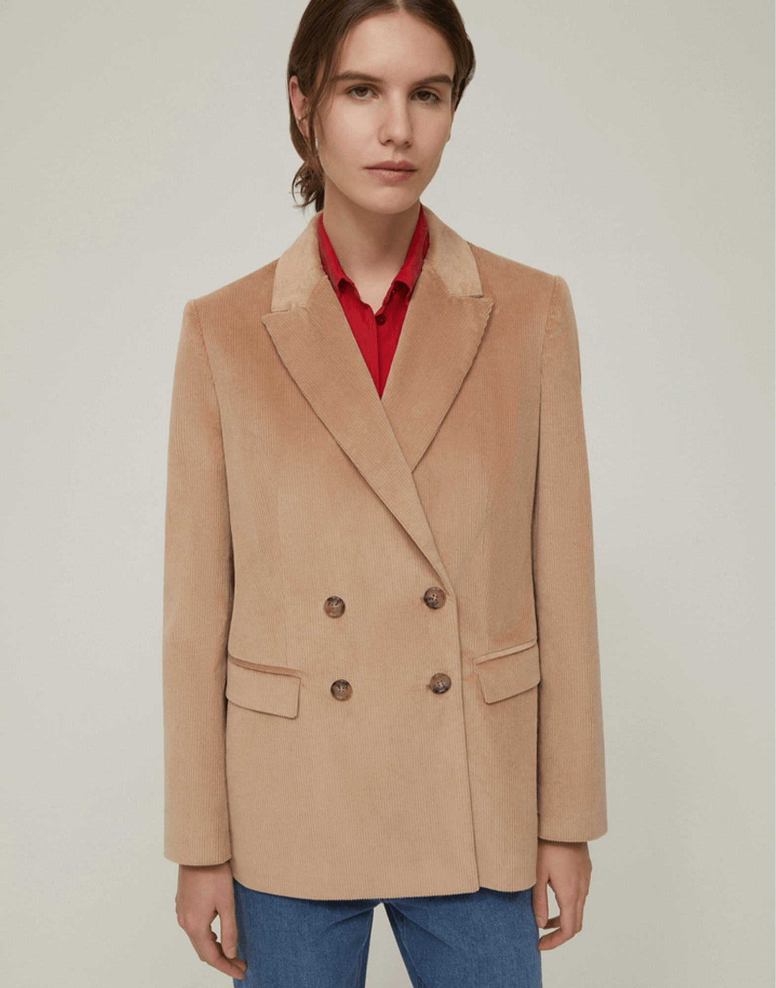 <b>PENNYBLACK</b> Blazer in velluto a coste colore CUOIO - immagine 3