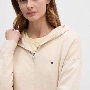 CARDIGAN CAPPUCCIO E ZIP TOMMY HILFIGER 04R AVORIO