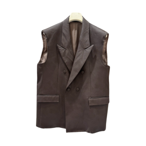 Giacca smanicata in ecopelle MARSEM