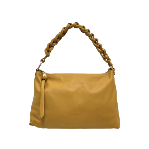 <b>RIPANI</b> Borsa a spalla in pelle colore SENAPE