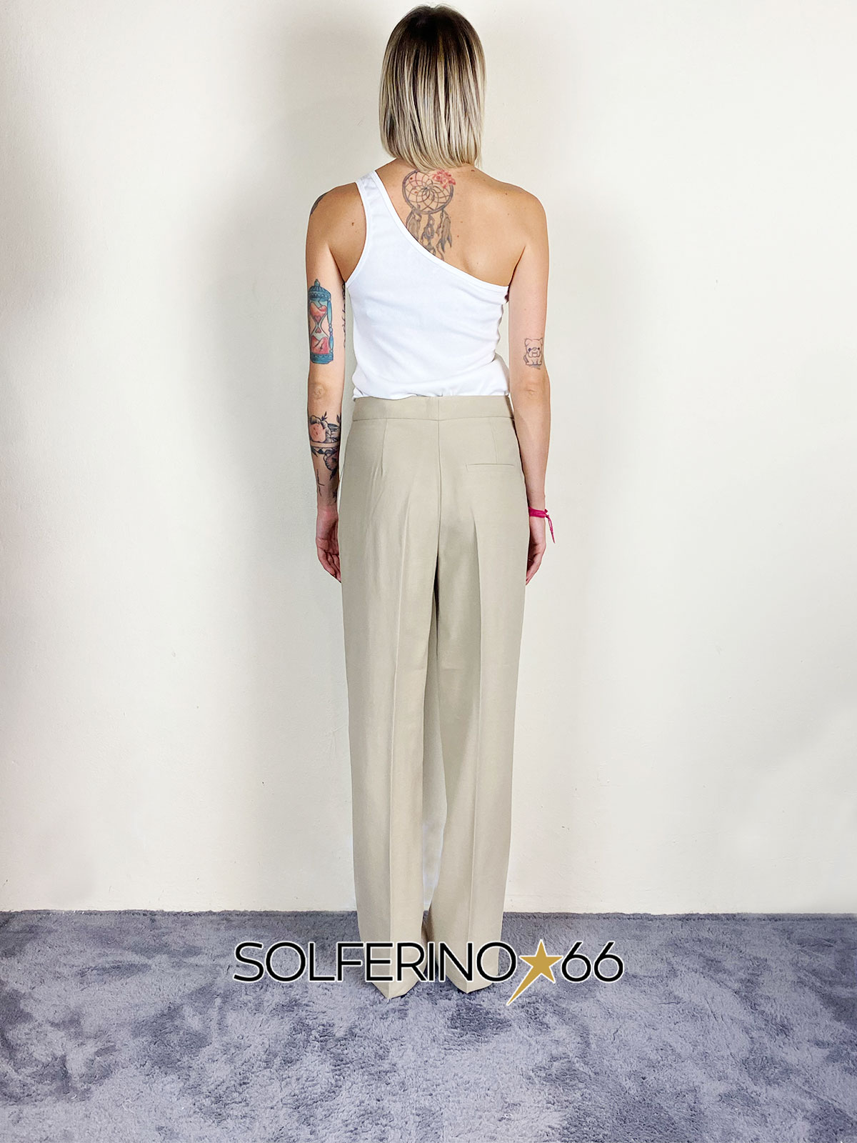 8PM COSMOS-A PANTALONE BEIGE - immagine 4