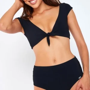 Bikini Nero MIRANDA TOP con SLIP ALTO Banana Moon