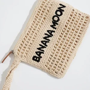 POCHETTE intrecciata Ecrù Banana Moon