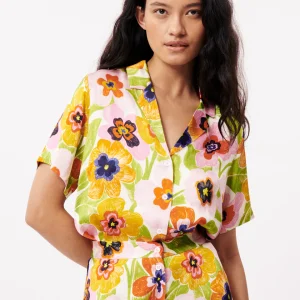 Camicia satin floral