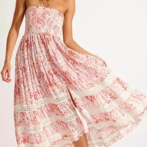 Abito lungo – Gonna Stile gipsy con inserti in pizzo Banana Moon