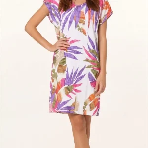 Abito Copricostume con Stampa Tropicale Multicolor Charmline