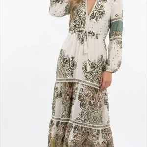 Abito Lungo SANGALLO Rosa-Verde CRUISE 2025  Miss Bikini