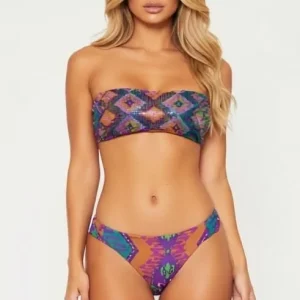 Bikini a Fascia con Pietre Multicolor ROMBO Miss Bikini