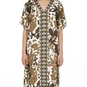 Abito Midi Verde Oliva Viscosa 100% Charmline