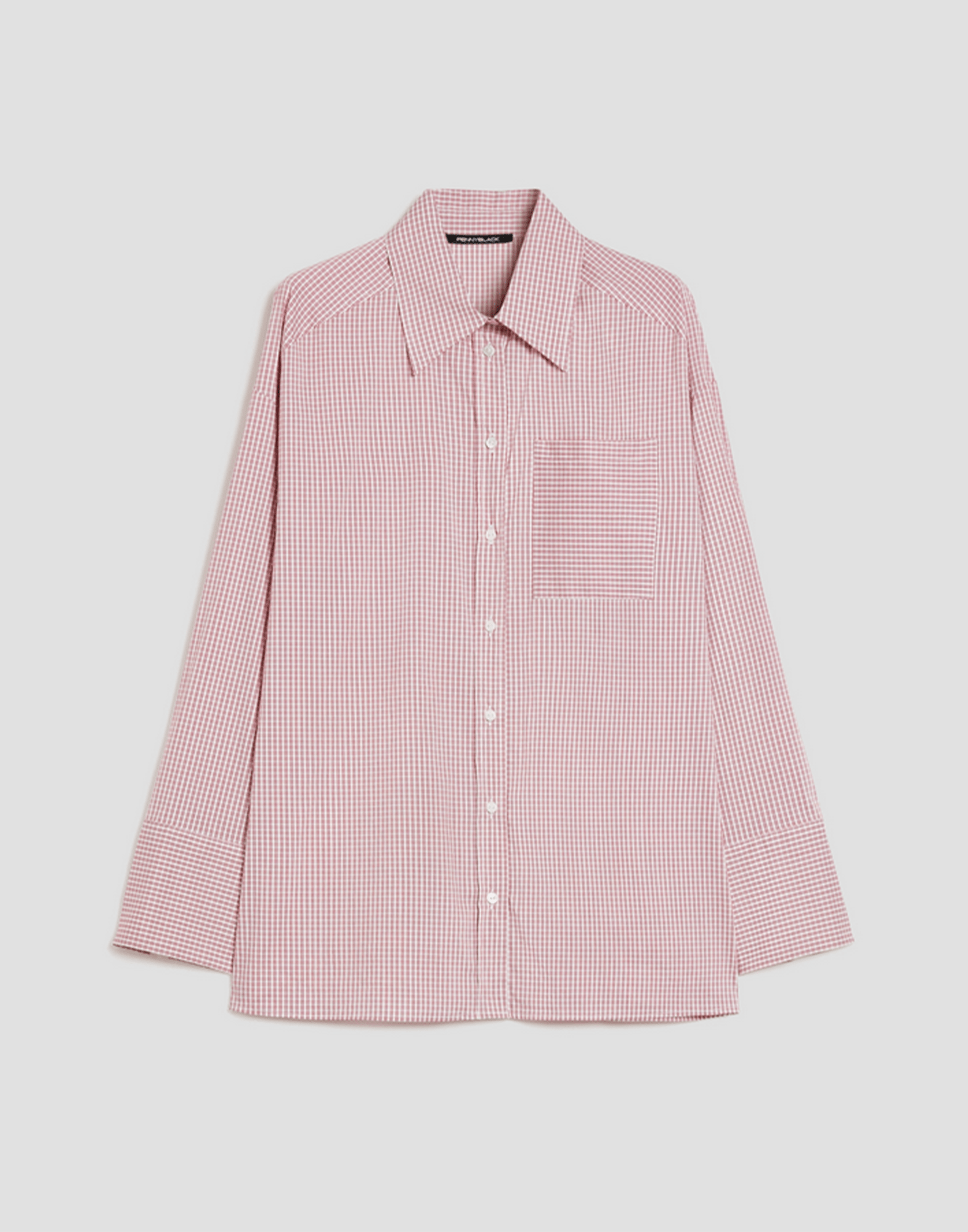 <b>PENNYBLACK</b> Camicia oversize in popeline colore ROSSO/BIANCO - immagine 2