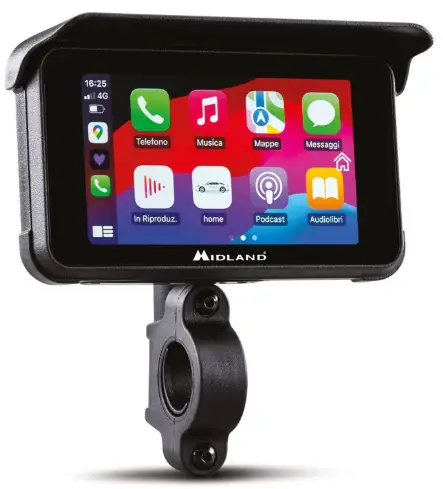 Display Multimediale da Moto con Telecamere Bikeplay Guardian Midland - immagine 2
