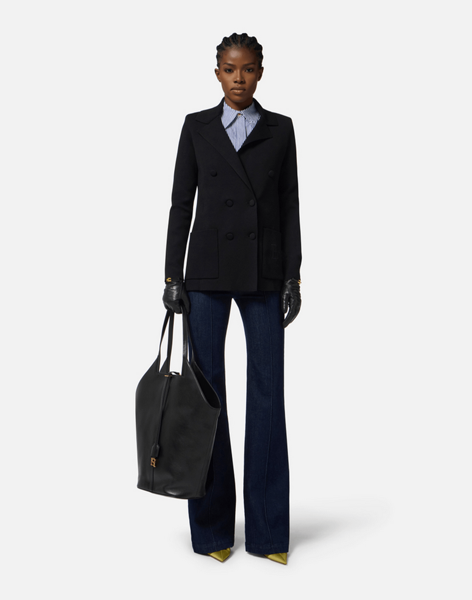 <b>ELISABETTA FRANCHI</b> Giacca in maglia con ricamo colore NERO - immagine 4