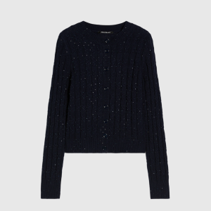 <b>PENNYBLACK</b> Cardigan a trecce con strass colore BLU NAVY