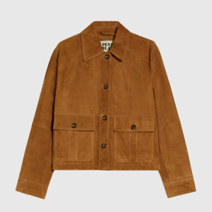 <b>PENNYBLACK</b> Giacca in pelle scamosciata colore TABACCO