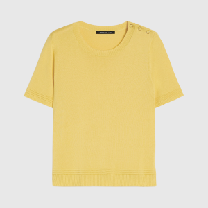 <b>PENNYBLACK</b> T-shirt in blend di cotone e seta colore GIALLO