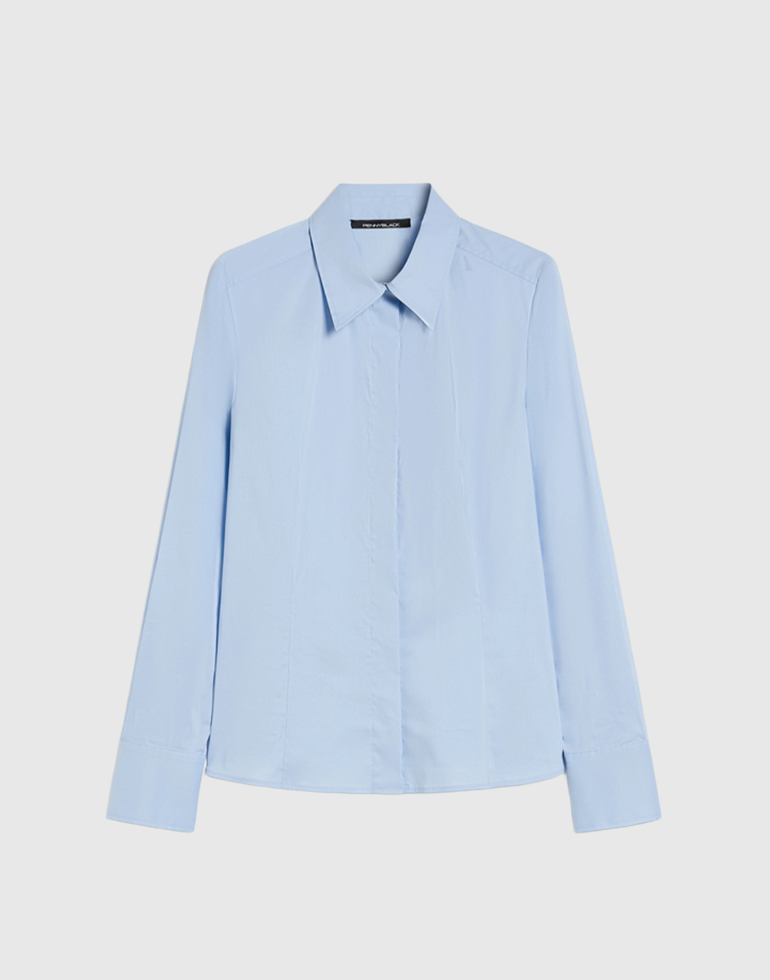 <b>PENNYBLACK</b> Camicia slim in popeline colore AZZURRO - immagine 2
