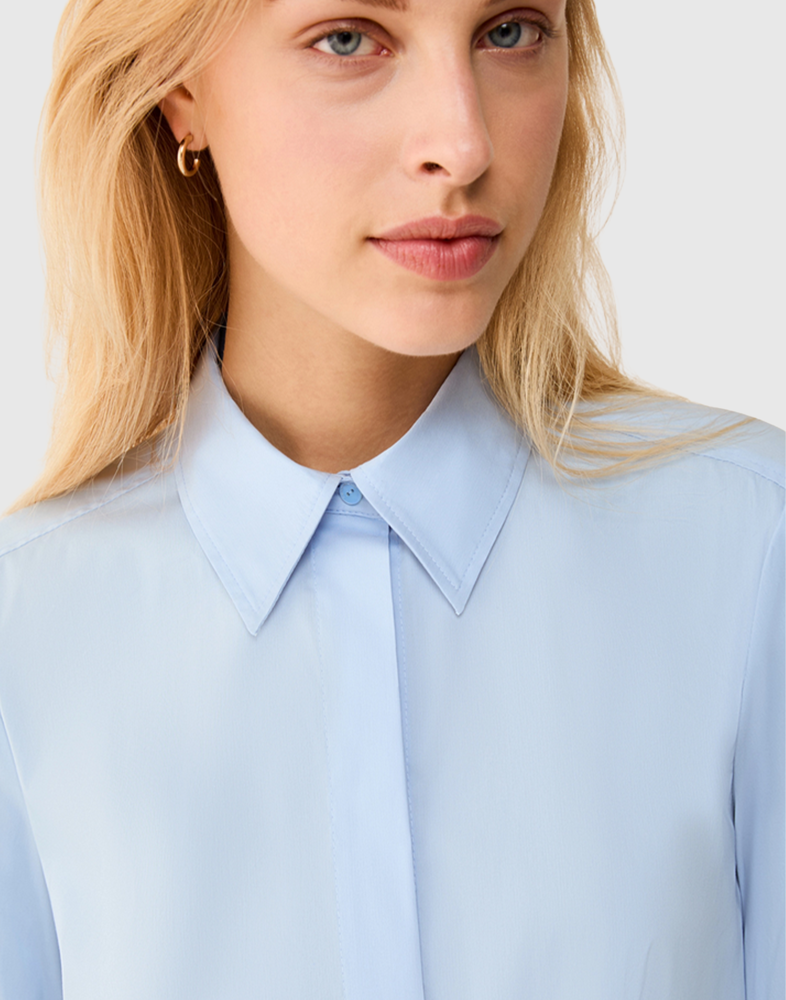 <b>PENNYBLACK</b> Camicia slim in popeline colore AZZURRO - immagine 5