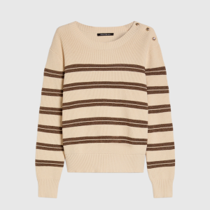 <b>PENNYBLACK</b> Maglia marinière a righe lamé colore VANIGLIA/BRONZO