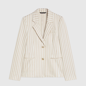 <b>PENNYBLACK</b> Blazer slim in jersey gessato colore VANIGLIA