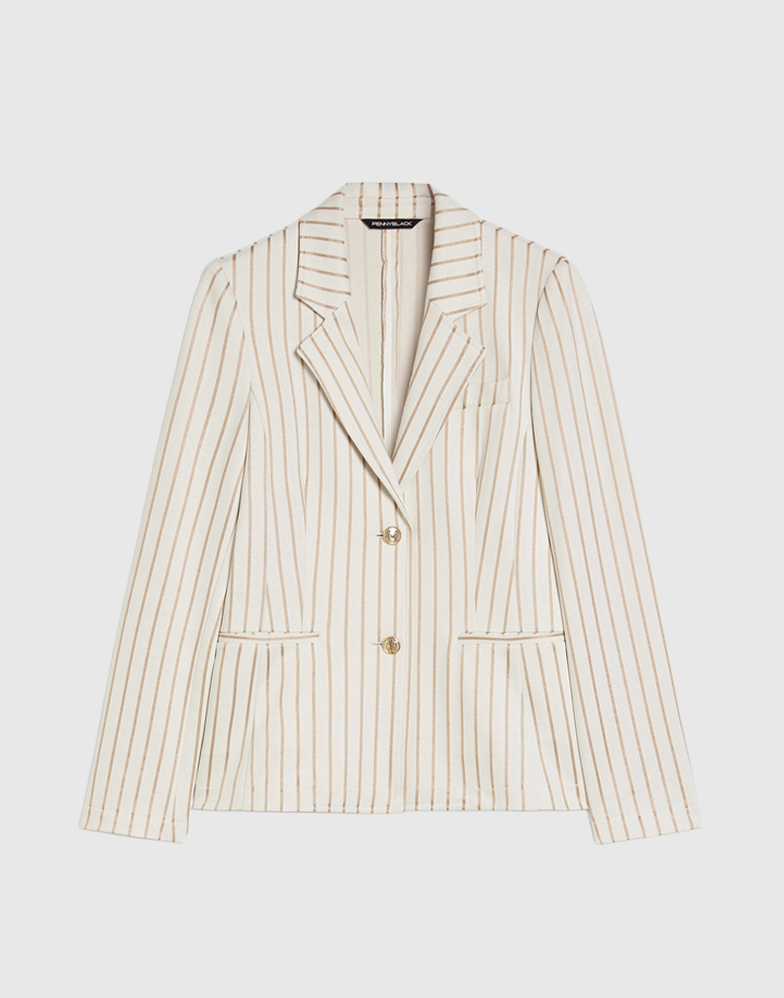 <b>PENNYBLACK</b> Blazer slim in jersey gessato colore VANIGLIA