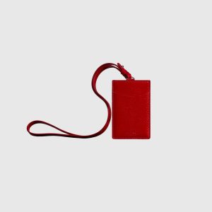 <b>DEL CORE</b> Portacarte verticale in pelle colore ROSSO